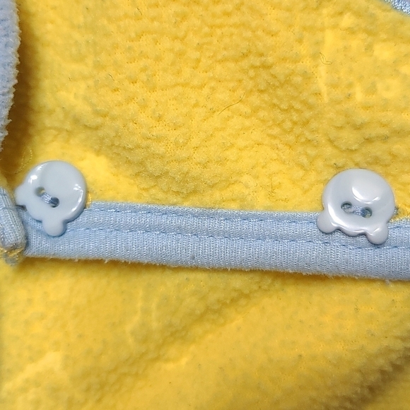 Ling's 2 Pc. Fleece Set Blue/Yellow Embroidered Dogs Embossed Design Sz 12M EUC - Picture 7 of 10